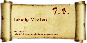 Tokody Vivien névjegykártya